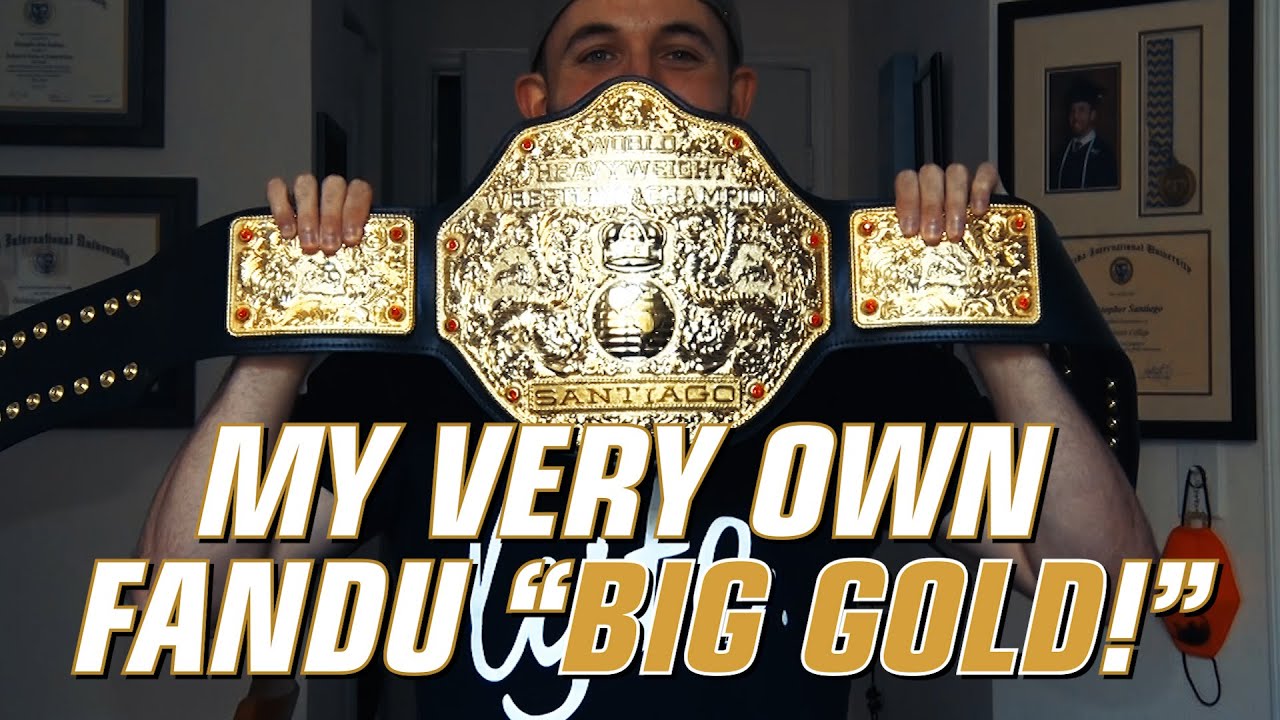 FANDU BELTS "BIG GOLD" CHAMPIONSHIP REPLICA TITLE BELT UNBOXING