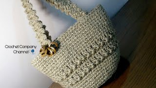 شنطه كروشيه بخيط الخيش جديده /الجزء الثانى _ How to Crochet Burlap Bag/ part 2