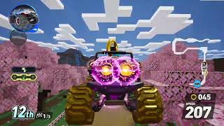 (TRASH GAMEPLAY) Sonic Racing: CrossWorlds - Minecraft World in World Match Gameplay