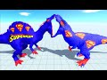 Superman Spinosaurus Death Fall Hunting Tyrannosaurus rex - Animal Revolt Battle Simulator