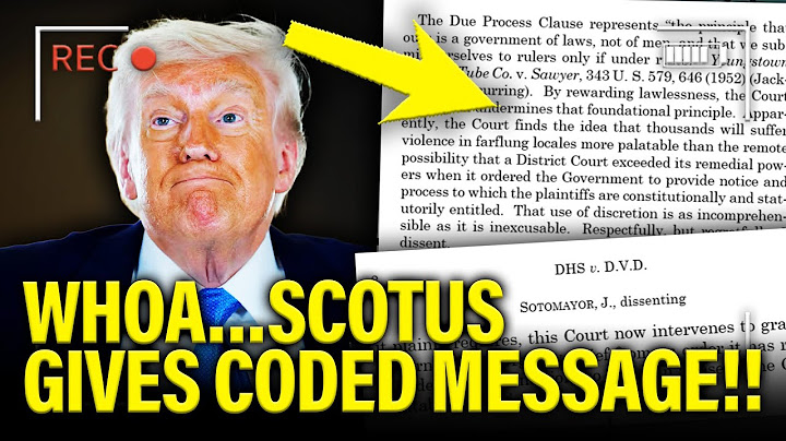 🚨 SCOTUS sendet GEHEIME NACHRICHT, um TRUMPS Anordnung zu STOPPEN
