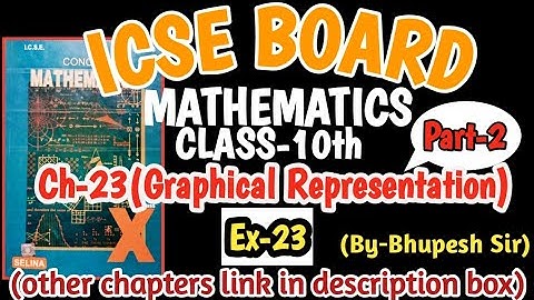icse class-10th ch-23(Graphical Representation) ex-23 part-2 maths @Problems Beater