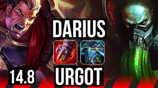 DARIUS vs URGOT (TOP) | 9 solo kills, 66% winrate | NA Master | 14.8