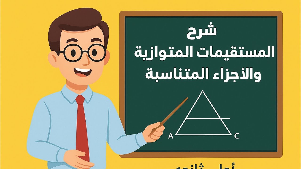 المستقيمات المتوازية والاجزاء المتناسبه درس بيجي في الامتحان كل سنة💪 كامل الشرح💪