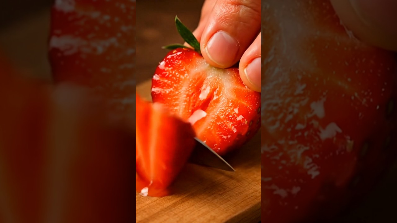 Strawberry Cutting ASMR video get more views 🍓🎧