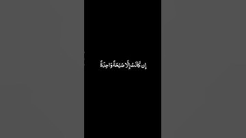 كروما شاشة سوداء || إِن كَانَتْ إِلَّا صَيْحَةً وَاحِدَةً || القارئ محمد دياب