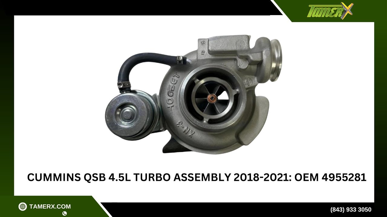 Cummins QSB 4.5L Turbo Assembly 2018-2021: OEM 4955281 - YouTube