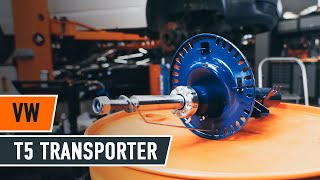 Как заменить стойку амортизатора передней подвески на VW T5 TRANSPORTER Фургон [TUTORIAL AUTODOC]