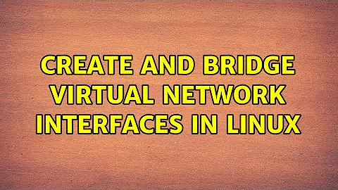 Create and bridge virtual network interfaces in Linux