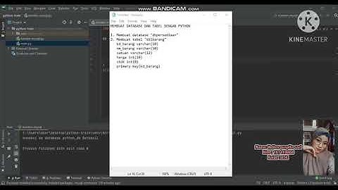 TUTORIAL cara membuat DATABASE dan TABEL DENGAN PYTHON