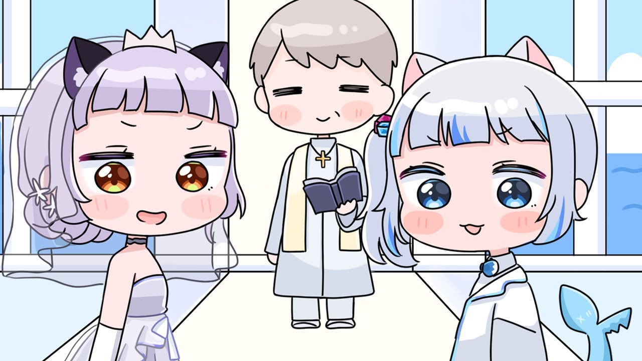 【手描き】ぐらちゃんと結婚したシオンちゃん【紫咲シオン/がうる ぐら/ホロライブ切り抜き】【切り抜き漫画】