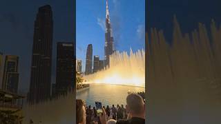 Dubai ✨ Burj Khalifa + fountain show + dinner vibes 🍝🌃 #dubai #shorts # trending #explore
