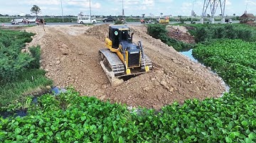 EP2 Update Massive Land Filling Project By SHANTUI DH17C3 Bulldozer Masterfully Fill Huge Land Area