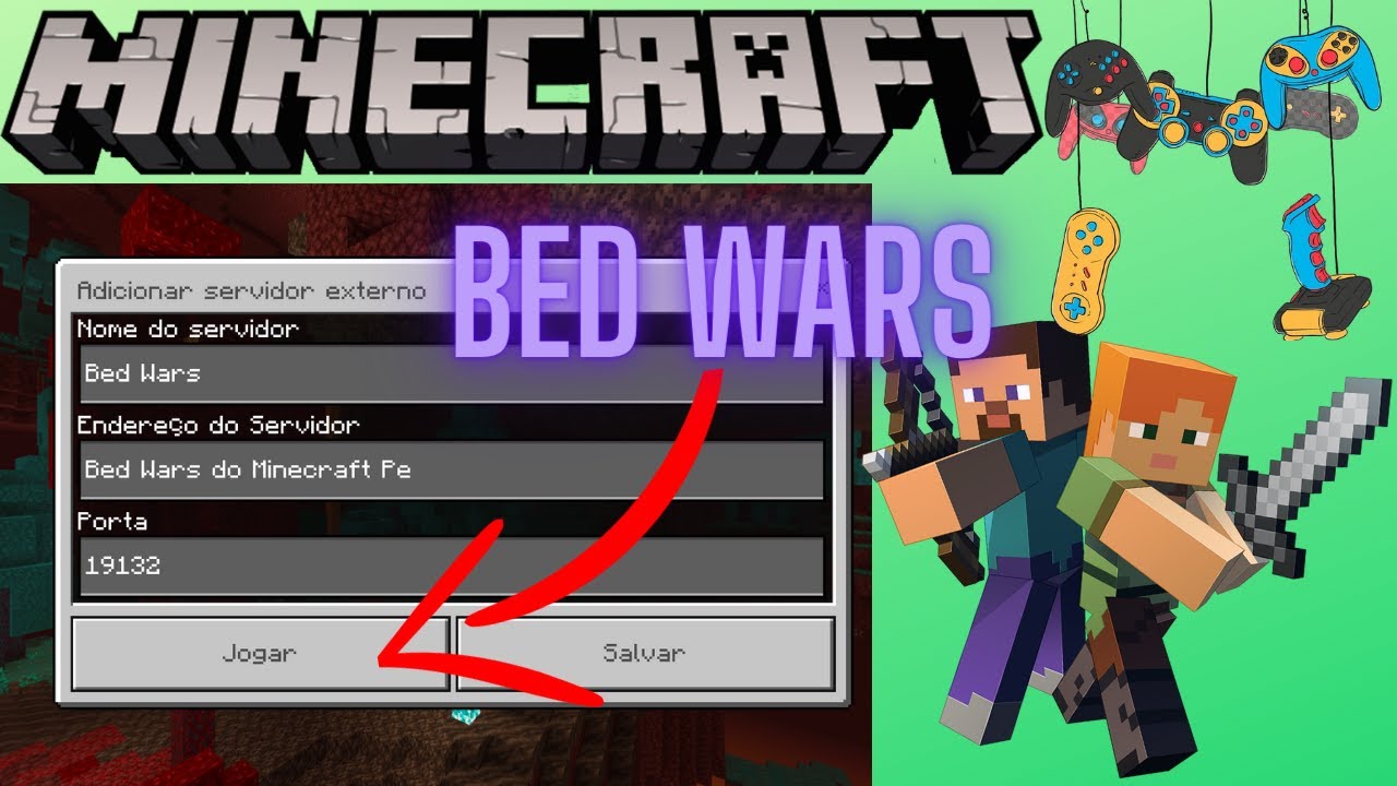 Novo servidor de bed wars para mcpe !! 