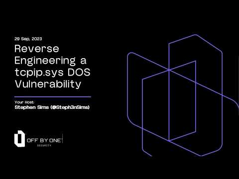 Reverse Engineering a tcpip.sys DOS Vulnerability
