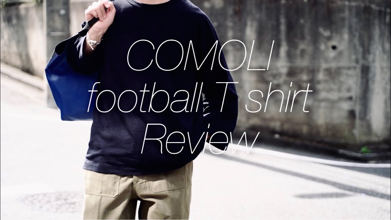 COMOLI 23SS フットボールTシャツ ネイビー サイズ3 新しく着き www 