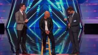 David & Leeman: Howie Mandel Can't Read When Magicians Squeeze His Skull - America's Got Talent