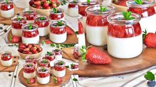 مهلبية الفراولة بطعم ولاغلطه ضيافه سريعه وكل العيله بتحبها Strawberry pudding