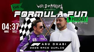 Abu Dhabi GP Qualifying: Formula FunCast Live Watchalong