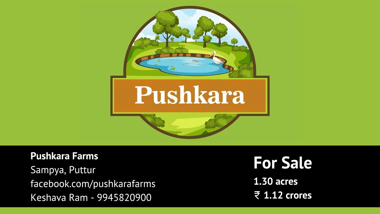 Land for sale 1.30acre land Pushkara Farms Puttur YouTube