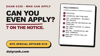 NYC Special Officer H+H Requirements (Exam 6328): All 7, From the Notice