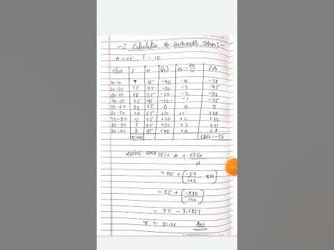 How To Calculate Of Arithmetic Mean #statistics#mean - YouTube