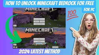 How to unlock minecraft bedrock edition pc for free (2024)