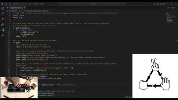 Python Coding ASMR: Keyboard Sounds & Rock, Paper, Scissors Tutorial