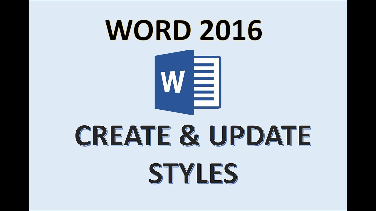 using styles in word 2016
