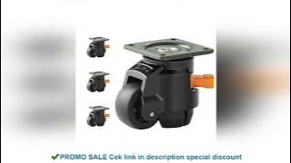 VEVOR 4 Pcs Leveling Casters Heavy Duty Swivel Caster Wheels with Handle Design Height Adjustable Fe