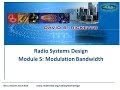 Module 5: Modulation Bandwidth and Pulse Filtering