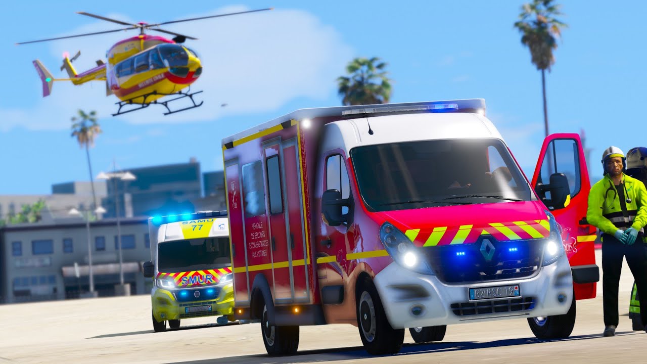 [GTA5] NOYAGE SUR LA PLAGE - L'HÉLICOPTERE EST DEMANDÉ | SDIS77