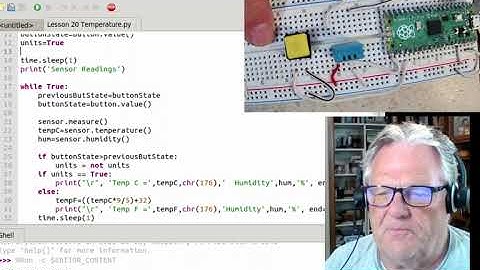 Pi Pico Lesson 20 Temperature and Humidity sensor