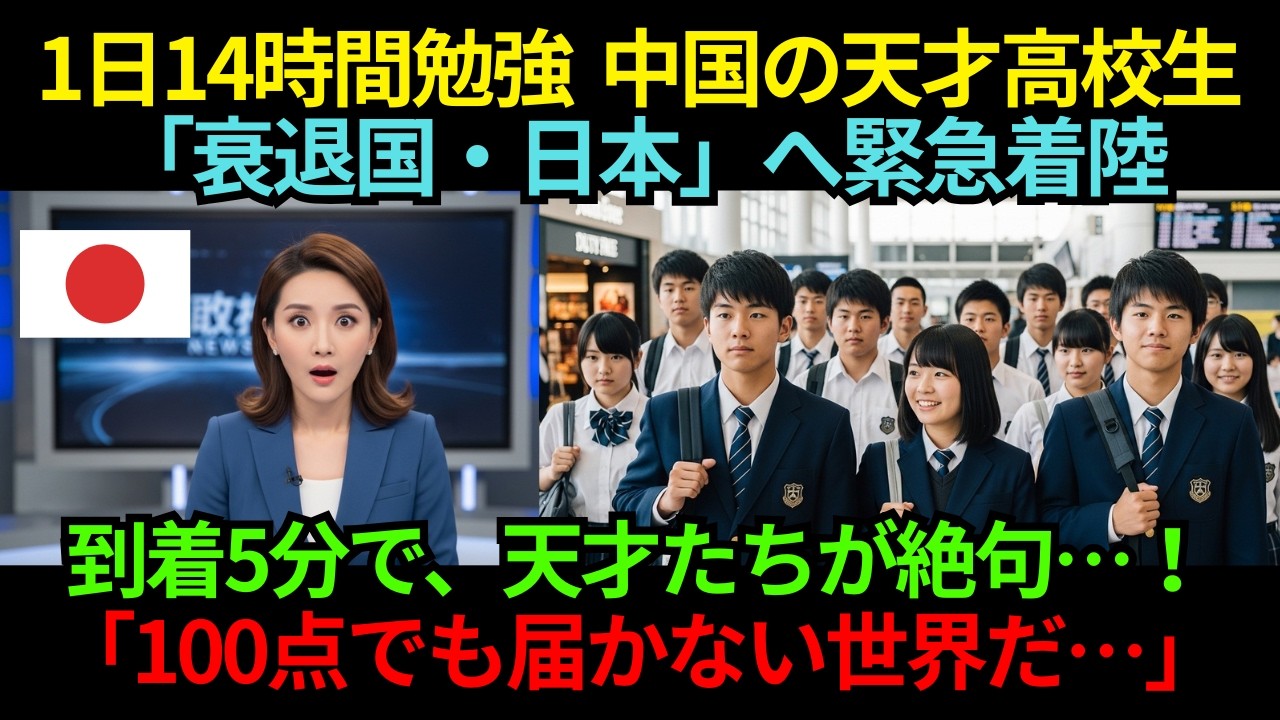 1日14時間勉強の中国天才高校生20人、成田に緊急着陸…到着5分で全員が言葉を失った「100点では届かない世界」とは？【海外の反応】