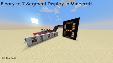 BCD to 7 Segment driver minecraft.