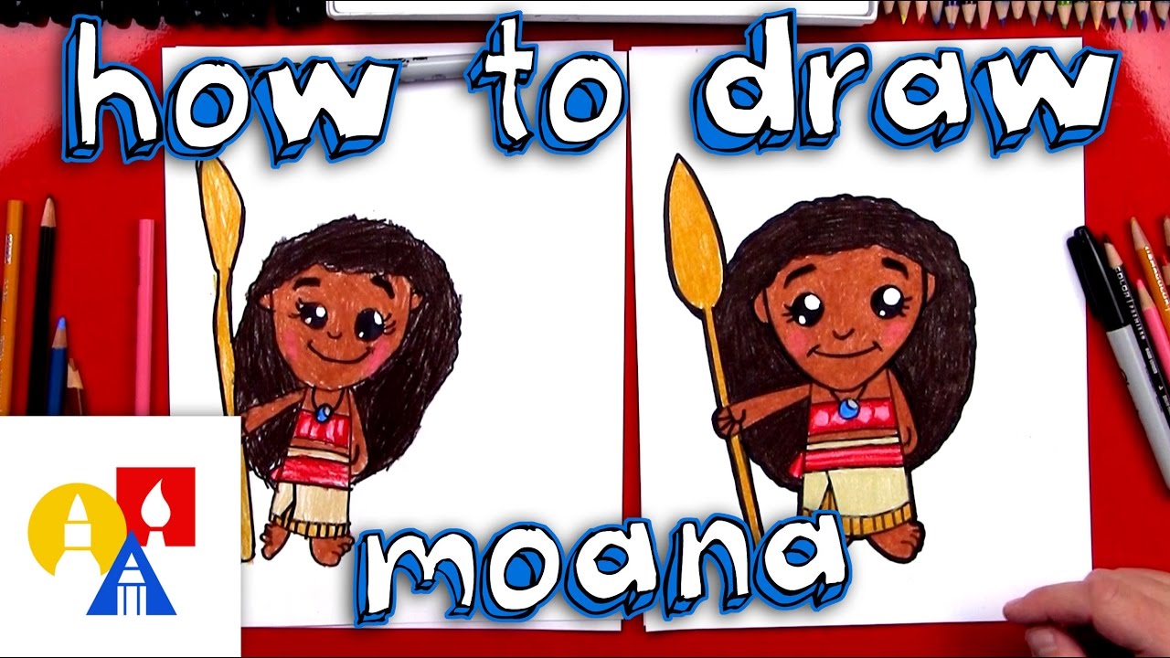 How To Draw A Cartoon Moana Youtube