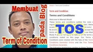 Cara Membuat Terms and Conditions Generator Pada Blog (TOS)