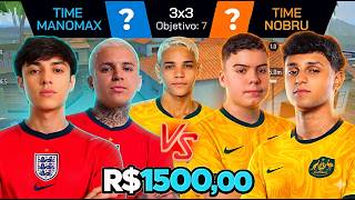 PHZIN GOT 18 KILLS IN THIS 3X3 BETTING MATCH! TEAM NOBRU VS TEAM MANOMAX AND ELTIN FOR 1500 REAIS