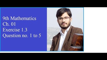 Exercise 1.3 Question 1 to 5 chapter no. 1 Matrices and Determinants. class 9th