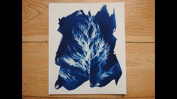 Exposing and Washing a Cyanotype.