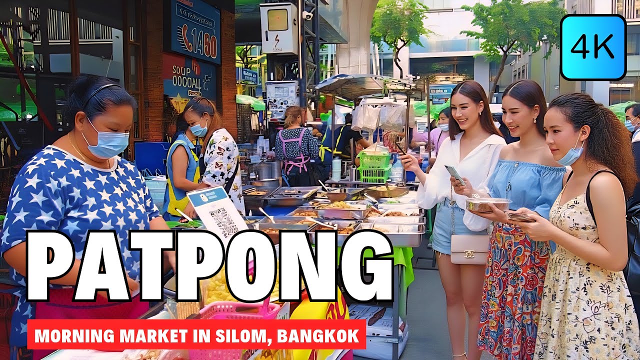 [4K] Patpong Morning Market in Silom, Bangkok 🇹🇭 ASMR 🎧 Walking Tour