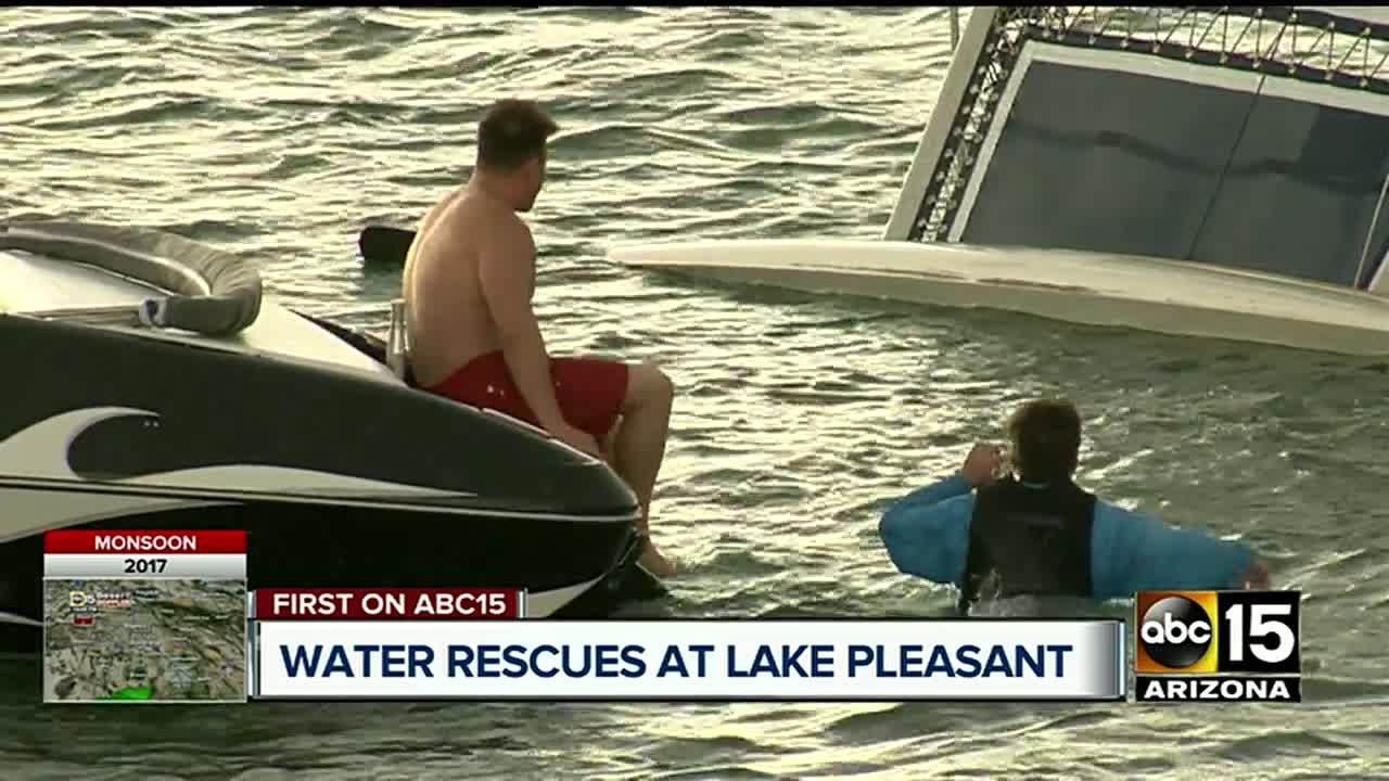 Storm causes chaos at Lake Pleasant YouTube