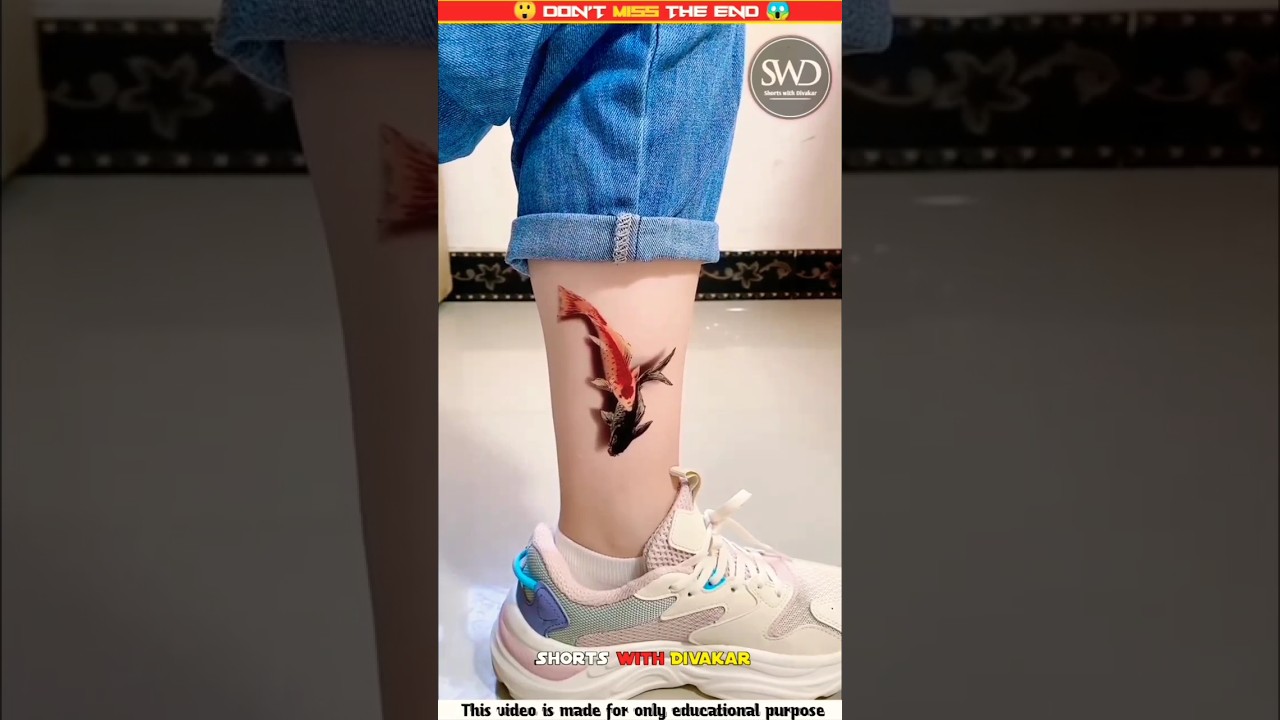 3d Fish 🎏 Tattoo Art 🎨 Sticker 