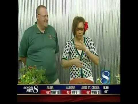 Ryan Bates talking with Keri Gavin of Channel 8 News Des Moines Iowa about Bedding Plants and flowering gifts for Mom.