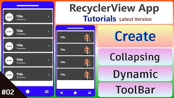 Part : 02 || How to create dynamic collapsing toolbar || ToolBar || RecyclerView App Tutorials
