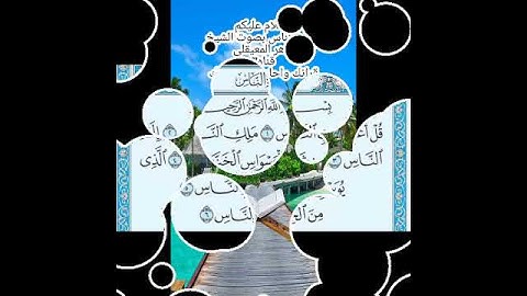 سورة الناس بصوت الشيخ ماهر المعيقلى