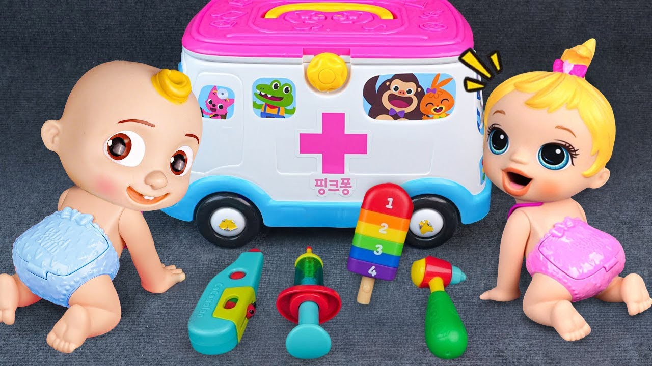 15 Minutes Satisfying Unboxing Pinkfong Doctor Toys, Ambulance Playset ASMR | Review Toys