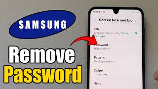 How To Remove Password / Pin / Pattern From Samsung Phone (Best Method)