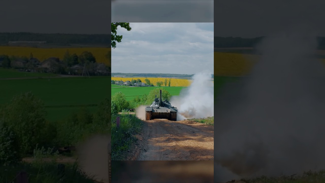 Танк T-55 в действии 