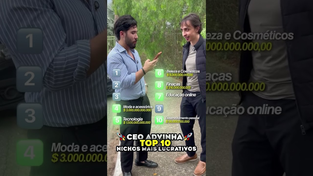 os 10 nichos mais LUCRATIVOS do digital 🎁Comente o 2º, irei enviar um presente pra quem acertar.